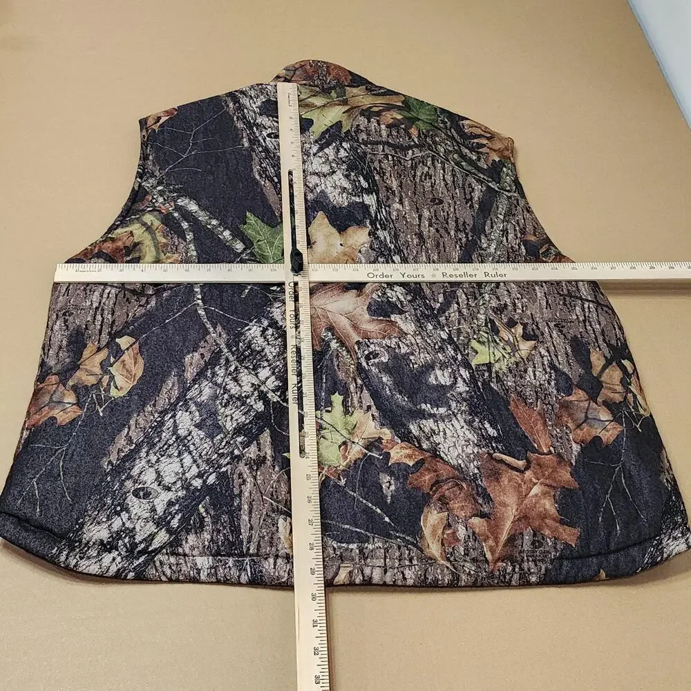 Remington Vest Mens 2XL Brown Camo Reversible Quilted Hunting Outdoor Full Zip